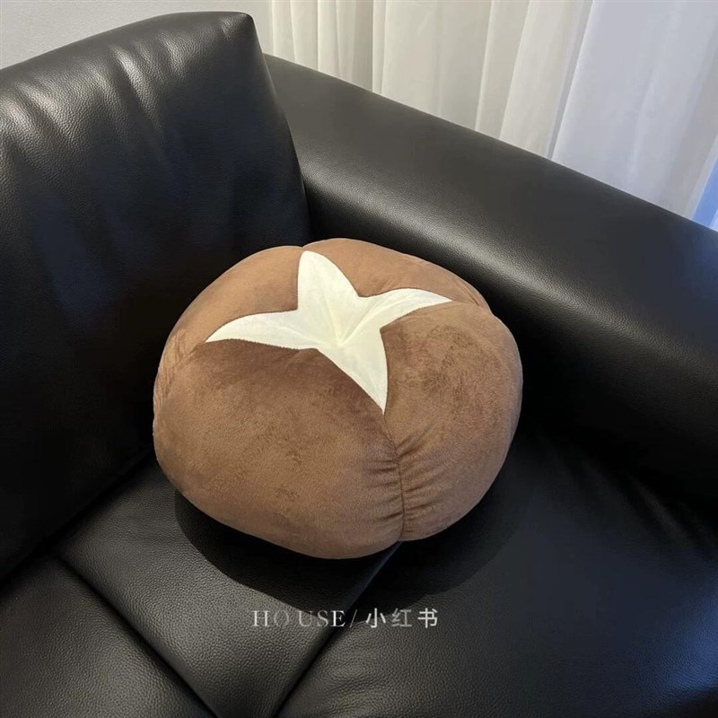 香菇抱枕蘑菇十字沙发枕番茄靠垫飘窗G坐垫卧室房间装饰可爱小摆