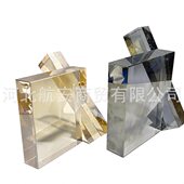 现简约创意水晶工艺品摆件样板房桌面茶几软装 饰品工艺品水晶