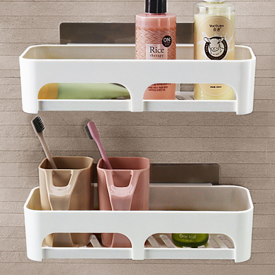 厨房用品收纳架i壁挂储物架免打孔浴室洗漱台置物架墙上置物卫生