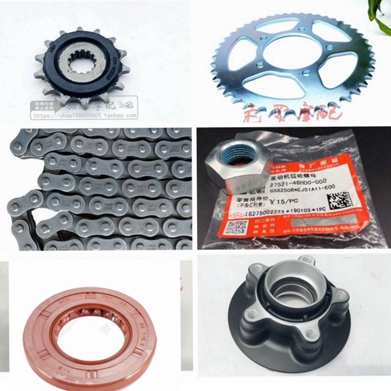 GW250链条GhSX DL250链条小飞小牙盘链盘大飞后链轮旅行版通用原