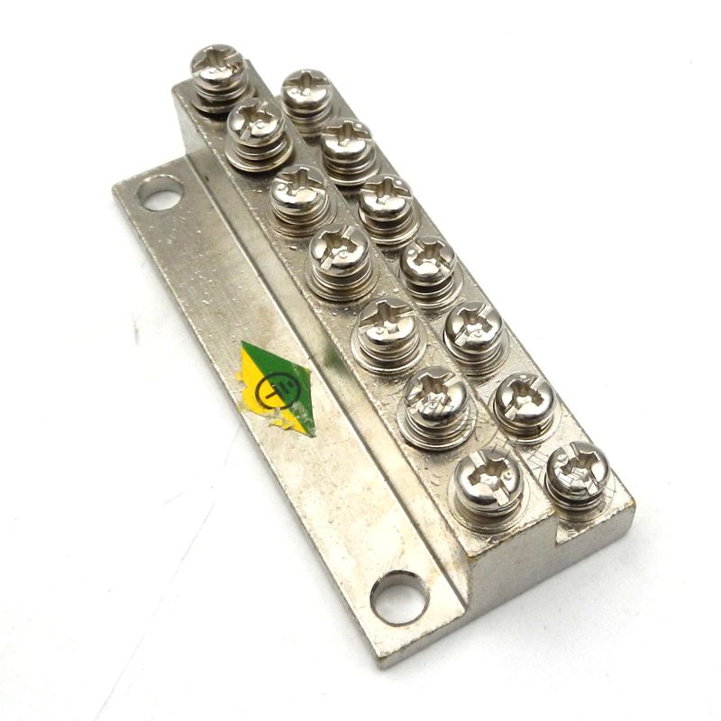 JDG接地排 A-6双层接地端子M4 14位接地铜排 A型7+U7接线端子 铜