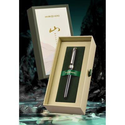 【22K镀金笔尖】英雄牌钢笔385商务男士高档办公铱金笔可替换墨囊
