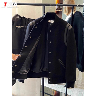 高端毛呢棒球服外套男士2025新款冬季加厚高级感夹克棉服冬装男款