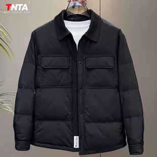 高端轻薄羽绒服男士2025新款秋冬季加厚短款高级感夹克男外套男款