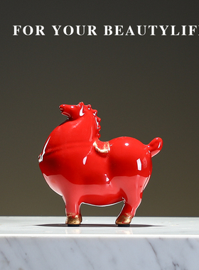 招财唐马摆件迷你小号创意家居书房客厅办公室桌面T装饰摆设工艺