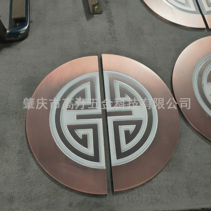 新中式不锈钢门把手玻璃半圆形加厚简约轻奢复古T别墅大门拉手拉