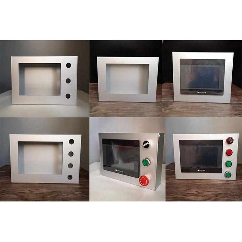 7寸 纶昆电通态台人机达界面威摸屏G仑触安装盒控制箱信捷十寸控