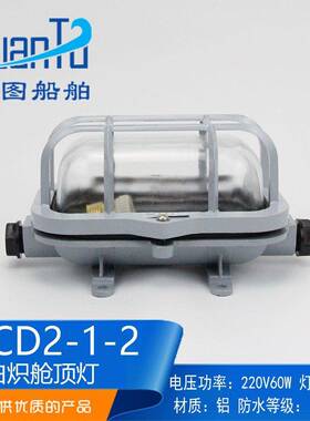 远图 7972101船用白炽舱顶灯CCD2-1-2甲板舱室照明灯60W厂家供应