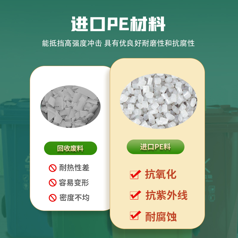 户外商用垃d圾桶加厚带盖分类厨余240l120l100l商店门口环卫垃圾