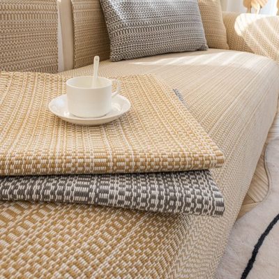 棉麻粗布沙发垫四季通用防滑加厚纯色简约现代坐垫沙发套罩巾盖布