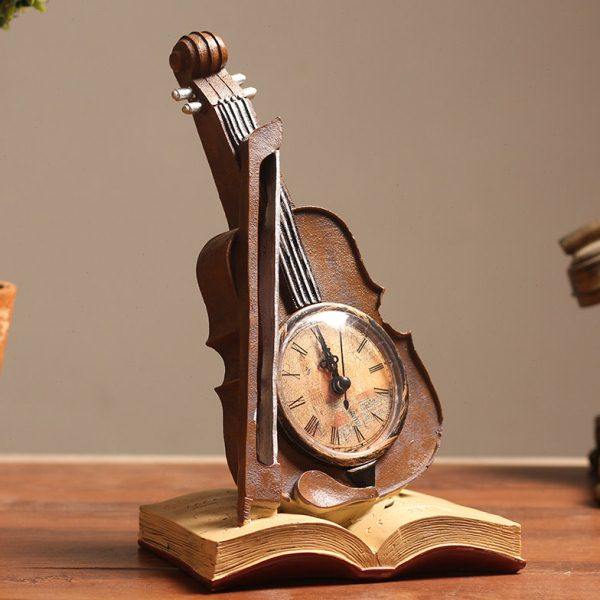 欧式座钟酒柜装饰品摆件小提琴模型创意家居房间办公室钟表小摆设,家居饰品,台钟/闹钟,淘宝优惠券,粉丝福利购,淘宝优惠卷