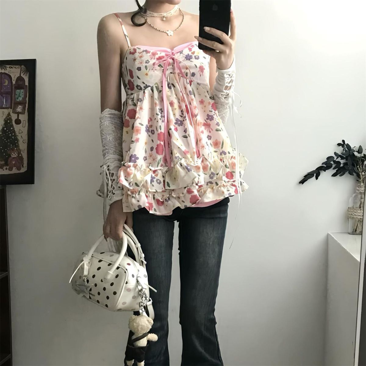 2026夏季新款辣妹碎花吊