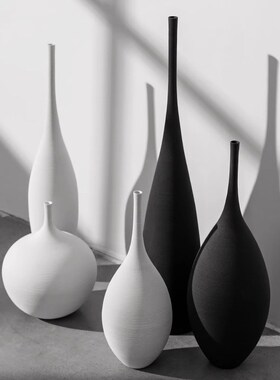 陶瓷花瓶客厅h摆件插花轻奢高级感玄关家居饰品意式极简艺术花器