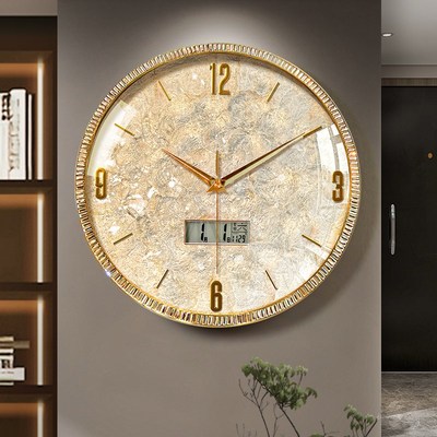 2025新款高级感挂钟r创意大气轻奢高端客厅家用静音钟表挂墙石英