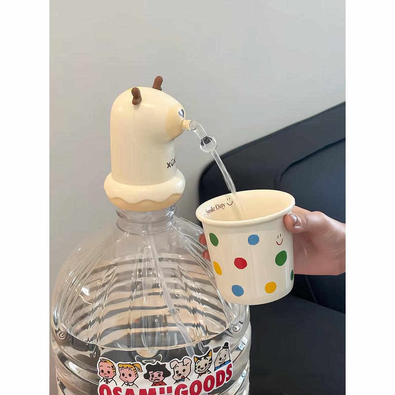 小鹿抽水b器桶装水电动按压出水器矿泉水泵吸水自动出水器吸水器