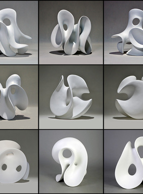 抽象艺术雕塑装饰品酒店样板房客厅摆设现代简约树脂Y摆件家居饰