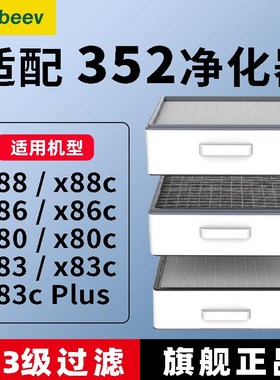 适配352空气净化器j滤芯X88C x86 x83c plus过滤网x60S x50 X63 6
