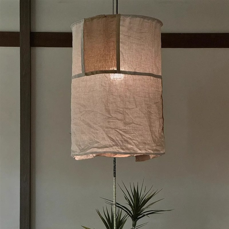 饭厅吊灯新中式侘寂美学日式覆古民E宿吧台火锅饭店包厢餐饮麻布