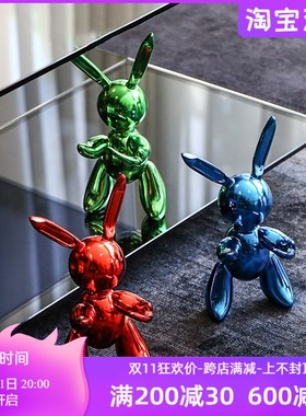 轻奢电镀功夫兔摆件客厅茶几酒柜陈设小饰F品样品屋展示中心样板