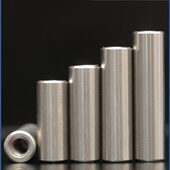 304不锈钢双头内螺纹圆柱销两头带孔支撑柱连接杆导柱M5M6M8M10mm