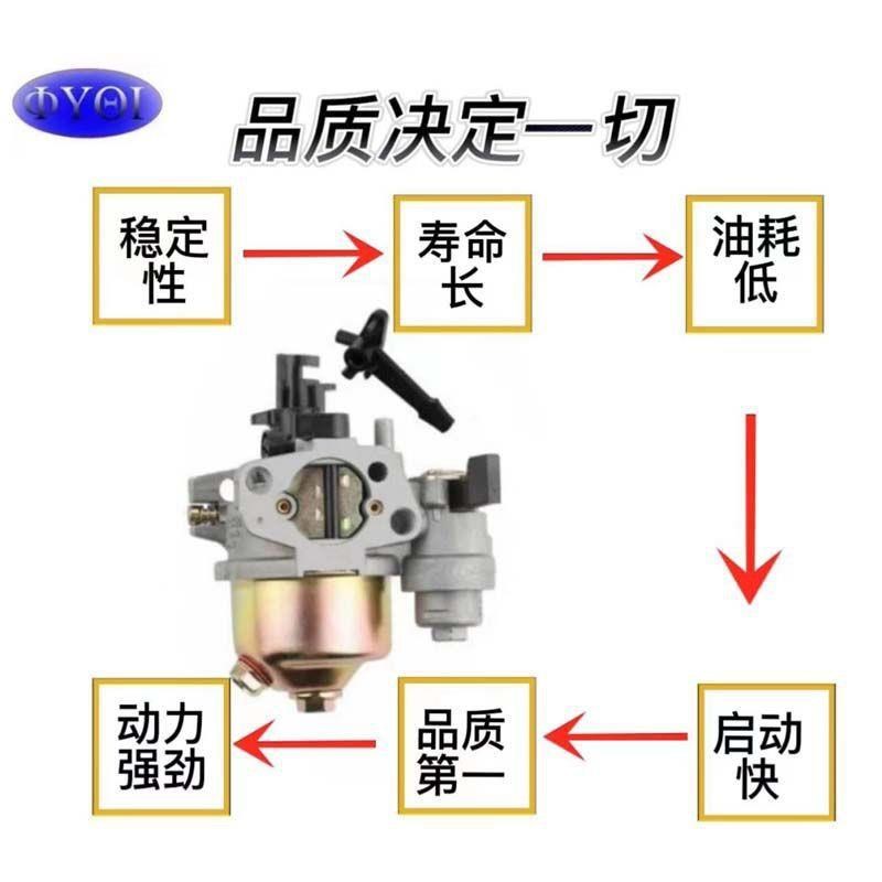 汽油机168F170F188F化油器GX160 390水泵配件2-3kw5-6千瓦发电机