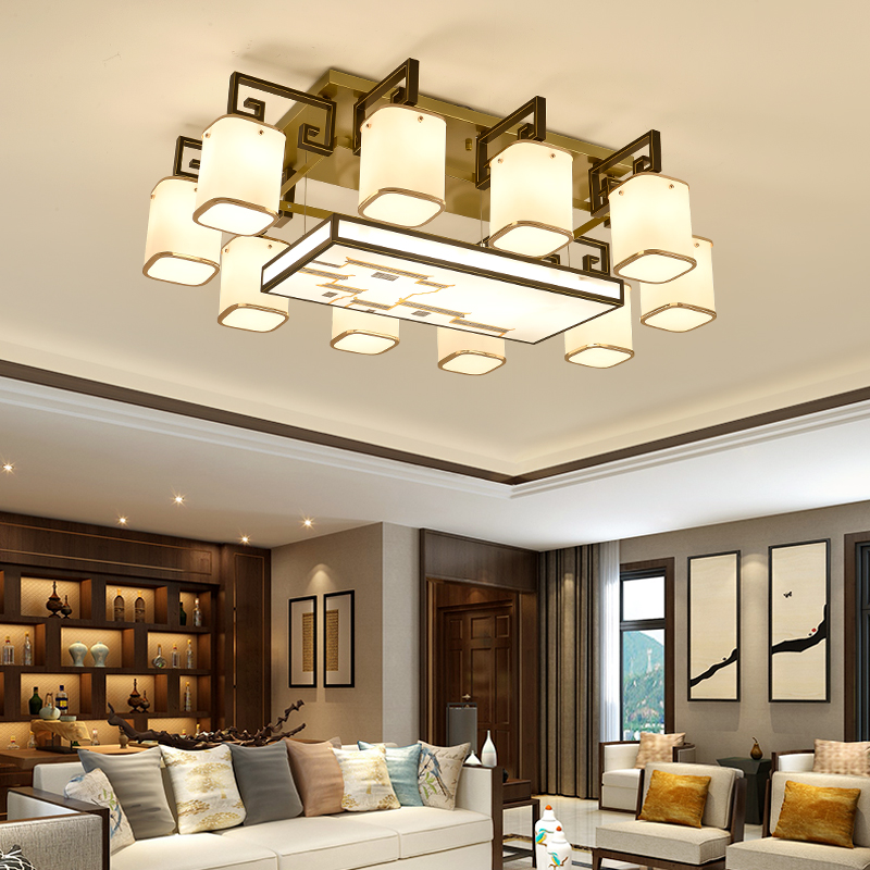 新中式吸顶灯客厅灯2022v新款简约现代大气卧室中国风中式灯具套