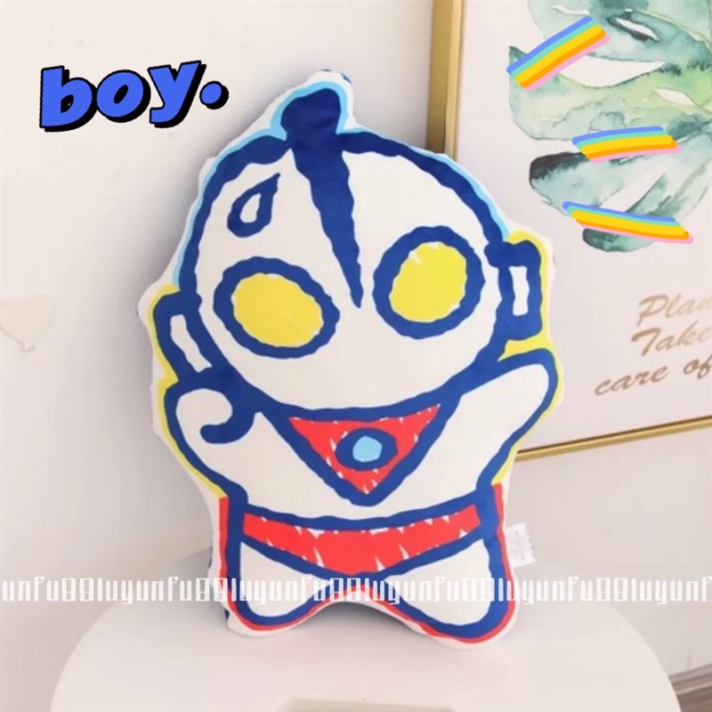 【包邮】日系g卡通抱枕男孩子睡觉床上可爱超软沙发靠垫床头靠枕