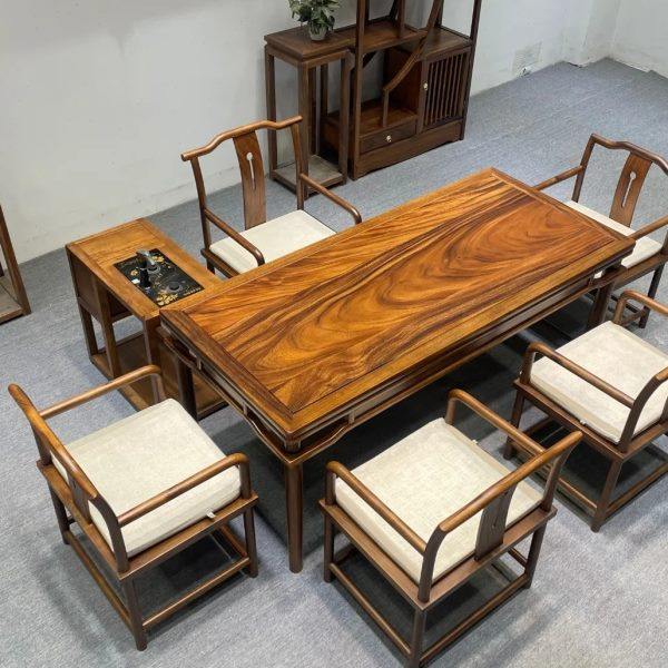 新中式胡桃木阳台茶桌椅组合实木书桌办公桌家用茶几休闲泡茶台,住宅家具,家用茶台/茶桌,淘宝优惠券,粉丝福利购,淘宝优惠卷