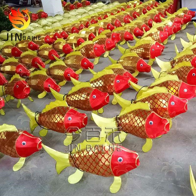渔村园区公园园i林老户外防水旅游景区丽江灯会发光鱼灯笼鱼灯装