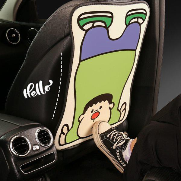 可爱胖虎汽车椅背防踢垫儿童后座椅防脏防护垫汽车后排防踢防磨垫,汽车用品/电子/清洗/改装,车用防踢垫/防磨垫,淘宝优惠券,粉丝福利购,淘宝优惠卷