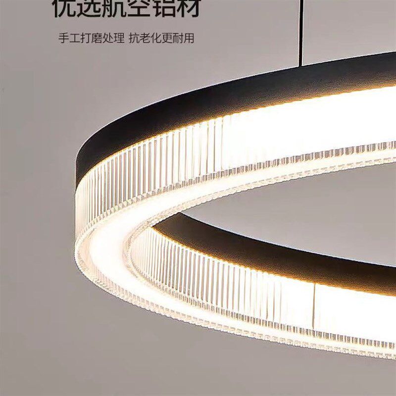 奶油风现代简约客厅吊灯圆形轻奢北欧灯F具2023新款大气全光谱客