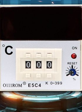 温控仪E5C4-R20K数显温度表温控器K型0-399℃恒温控制器温度控制