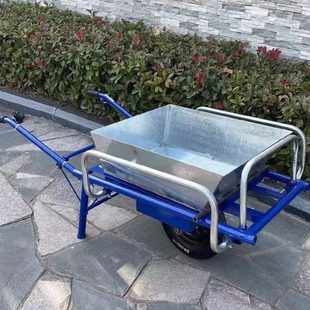 电动手推鸡公车全自动搬运老虎车平板运输工地拉货爬坡充电小推车