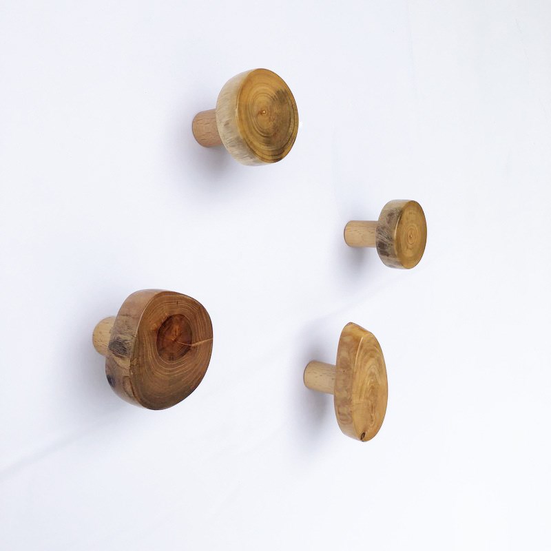实木衣帽钩挂衣架创意墙上墙壁卫生间玄关门后钉子固定简约单钩