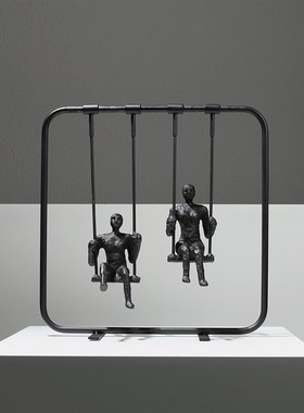 简约现代轻奢人物创意工艺品摆件售楼处样板O房间家居客厅软装饰