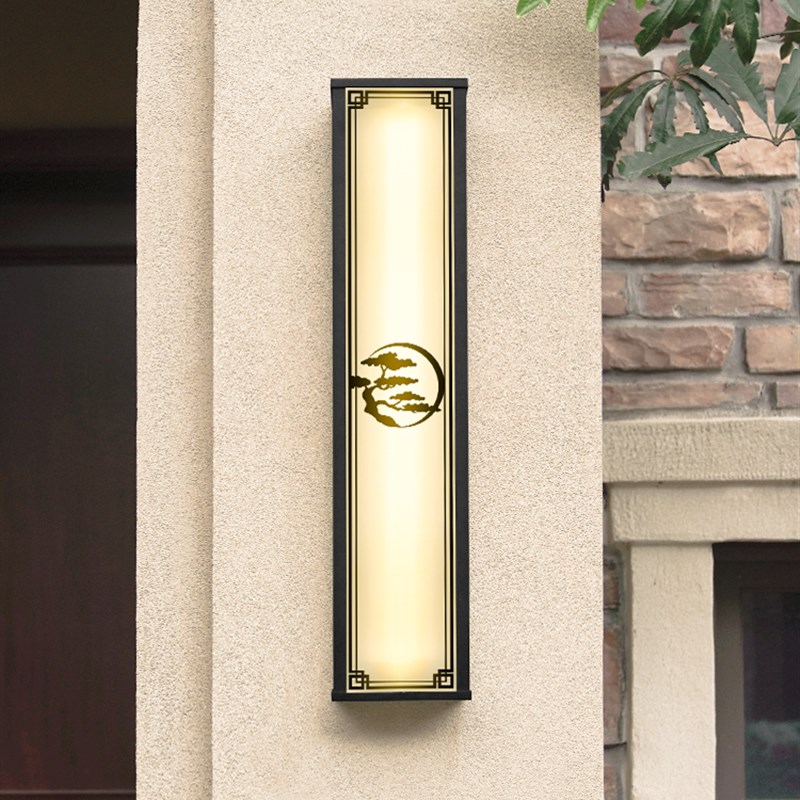 太阳能户外壁灯中式门外墙防水别E墅花园户外庭院走廊过道壁灯