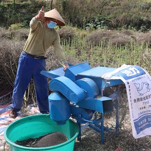 脱粒机现代50型油菜籽小麦农用黄豆高粱芝麻水稻打谷Y机全喂打麦