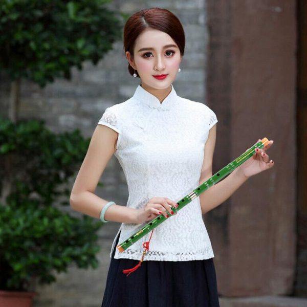 笛子乐器/初学学生笛/专业苦竹横笛/黑绿白棕色单白铜女古风流苏