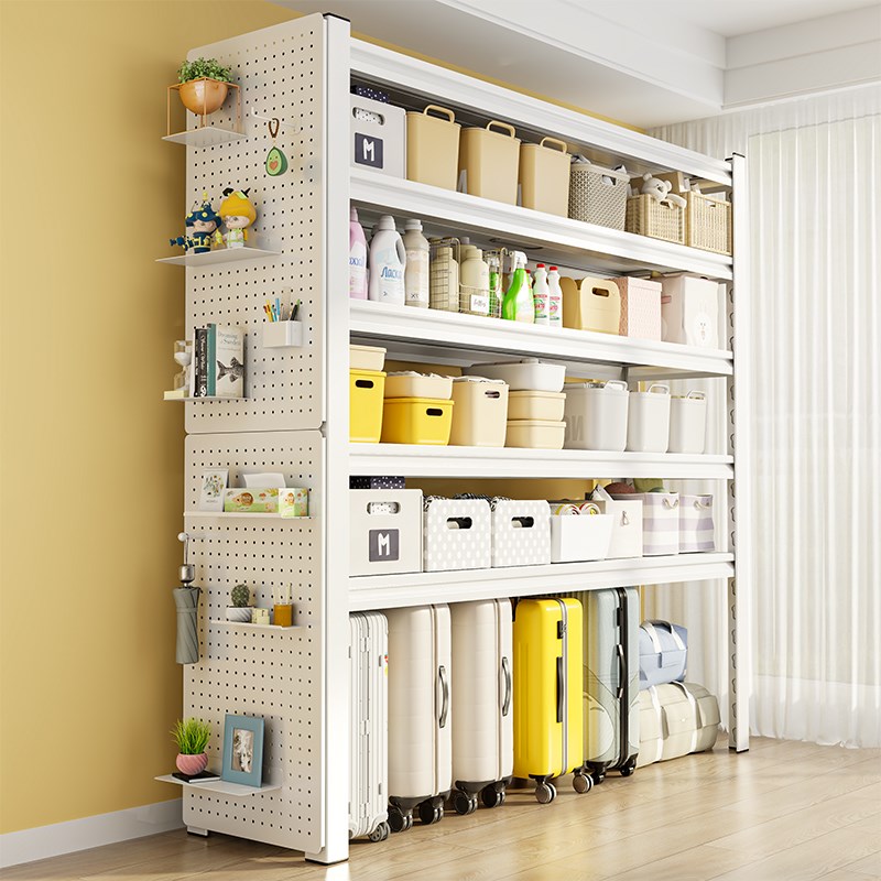 家用货架置物架洞洞m板收纳架多层阳台仓库收纳架商用超市展示架