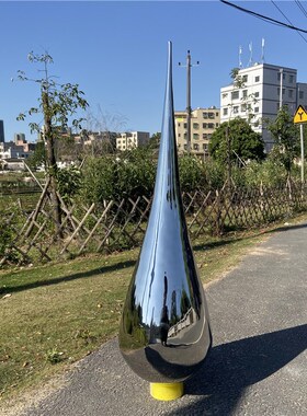 不锈钢水滴抽象i雕塑创意软装饰品摆件商场酒店会所售楼处过道装