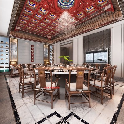新中式酒店会所包厢间电动v餐桌大圆桌桌椅饭店老字号饭厅实木餐