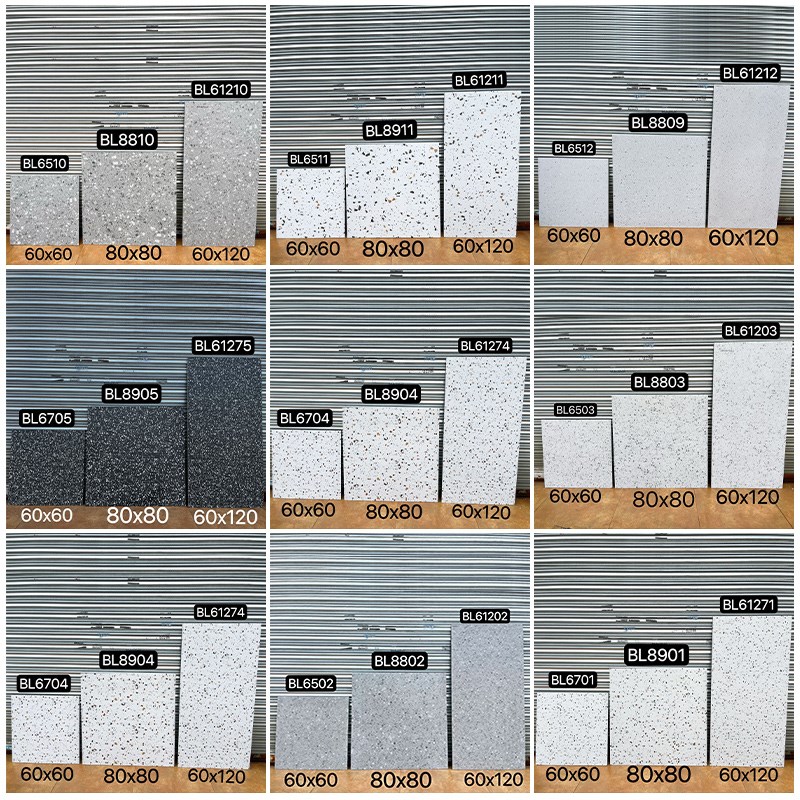 哑光水磨石瓷砖600x600防滑地砖F灰色地板砖工装连锁磁砖卫生间砖