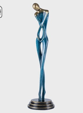 现代抽象人物雕塑j摆件轻奢客厅玄关电视柜旁样板间大型落地艺术