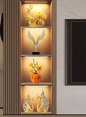 轻奢高档酒柜装饰品摆件现代客z厅玄关电视柜家居饰品乔迁新居礼