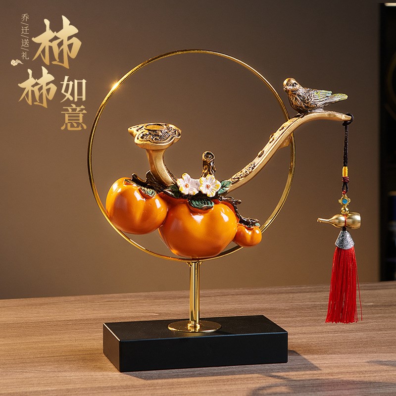 新中式五福临门葫芦客厅酒柜玄关家居饰品M办公室大气桌面摆件包