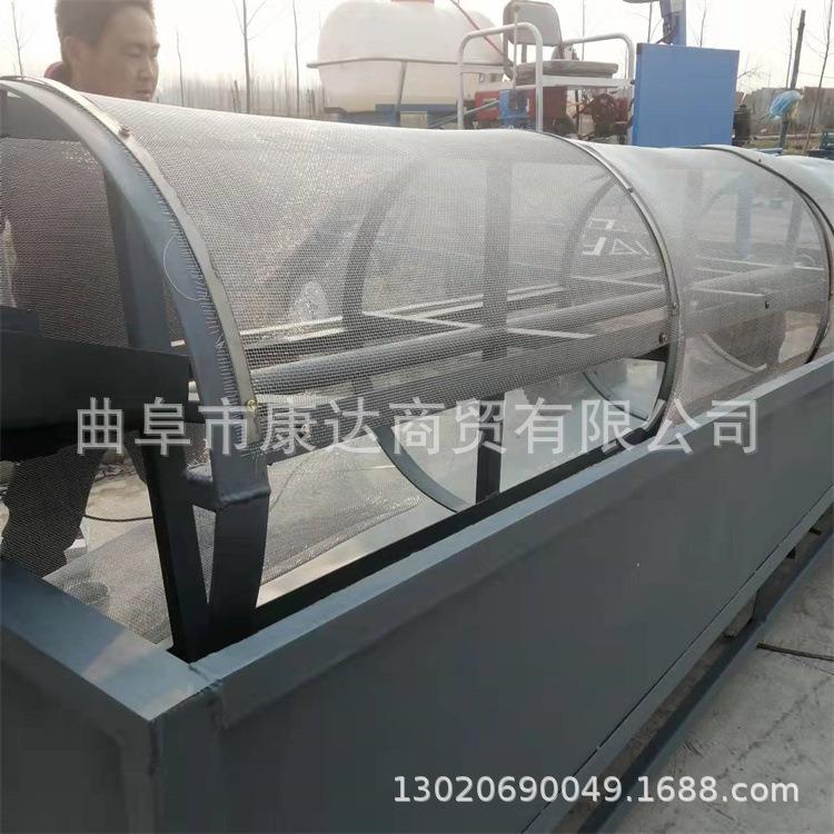 小型滚筒筛选清粮机不锈钢双层振动筛直线运动筛选机金银花筛选机