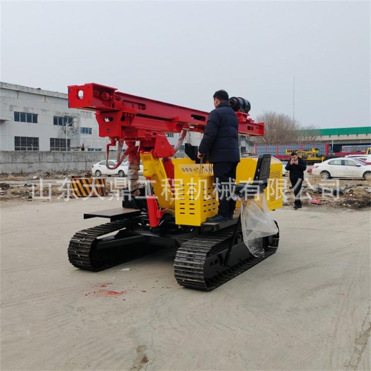 光伏板钢管桩压桩机 履带式光伏打桩机 履带螺旋地桩钻孔机