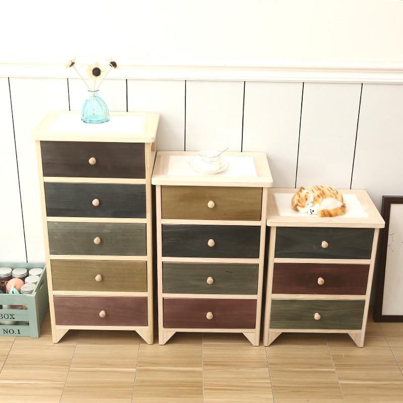 实木抽屉收纳柜多层夹缝边角斗柜卧室床头柜40CM客厅组合小储物柜