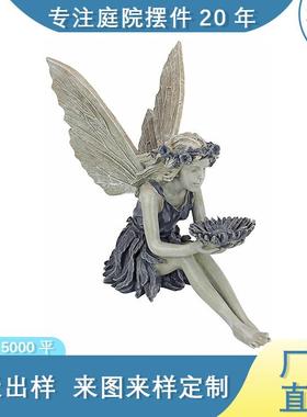 向日葵仙女雕像树脂摆件新款户外庭院花园装饰天使树脂摆件工艺品