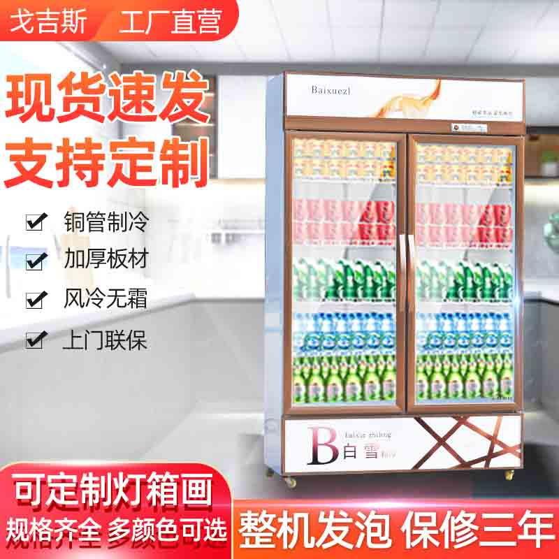 供应立式展示冰柜 便利店商超商用啤酒柜 单双门饮料柜冷藏保鲜柜